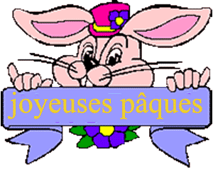 Gif animé joyeuses Pâques lapin